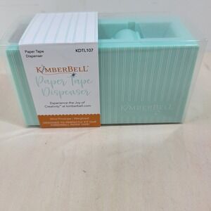 Kimberbell Paper Tape Dispenser Mint Pinstripe Weighted KDTL107